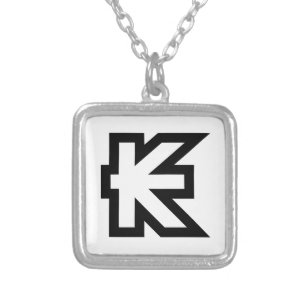 Laos Kip Lao / Laotian Money Sign Silver Plated Necklace