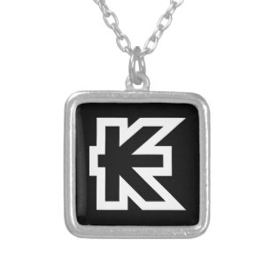 Laos Kip Lao / Laotian Money Sign Silver Plated Necklace