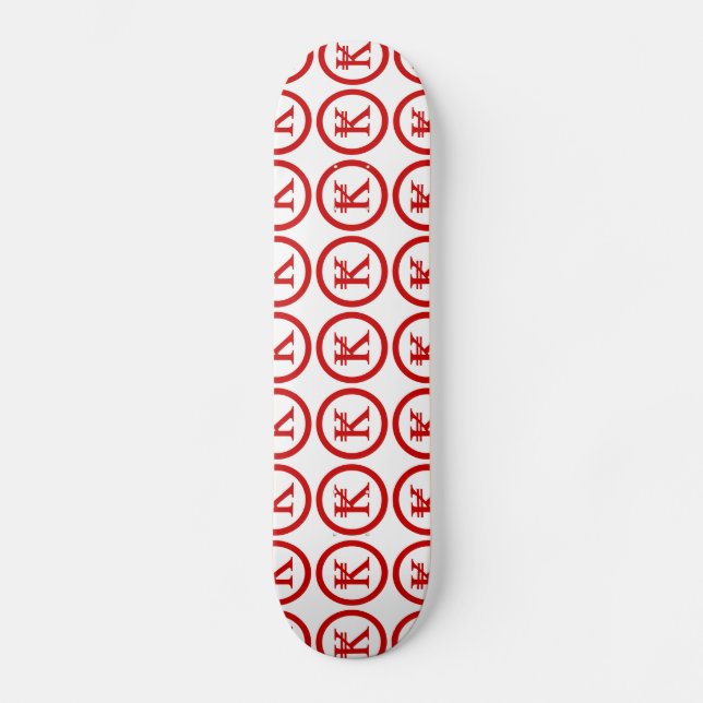 Laos Kip Lao / Laotian Money Sign Skateboard Deck (Front)