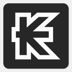 Laos Kip Lao / Laotian Money Sign Square Sticker