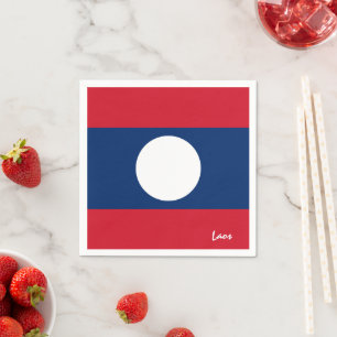 Laos & Laos Flag party fashion /sports fans Napkins