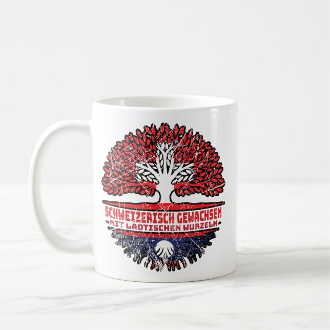 Laos Laotisch Swiss Tree Root Switzerland Coffee Mug (Left)