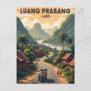 Laos Luang Prabang Travel Postcard