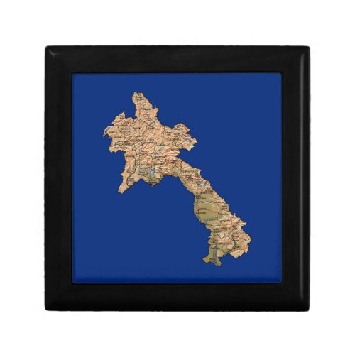 Laos Map Gift Box