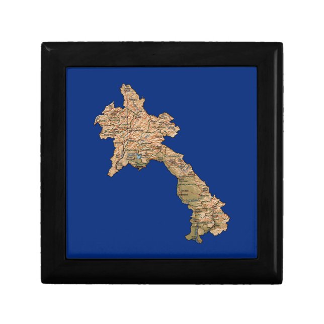 Laos Map Gift Box (Front)