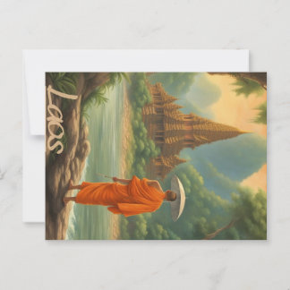 Laos Monk Postcard