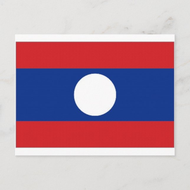 Laos National Flag Postcard (Front)