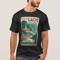 Laos Pha That Luang Illustration Travel Art