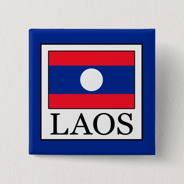 Laos Pinback Button (Front)