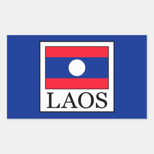 Laos Rectangular Sticker