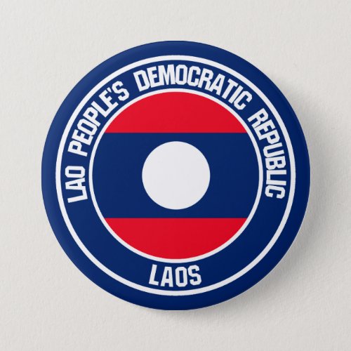 Laos Round Emblem Button