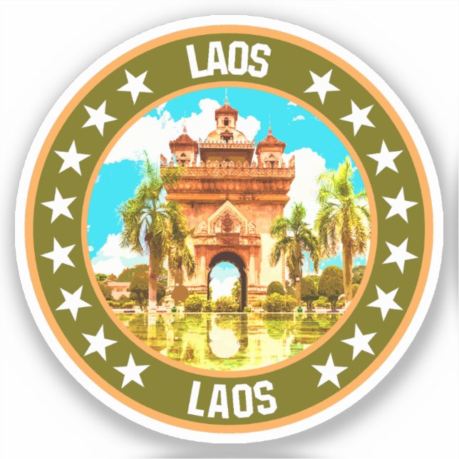 Laos                                               sticker (Front)