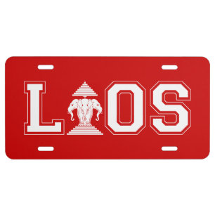 LAOS UNIVERSITY LICENSE PLATE