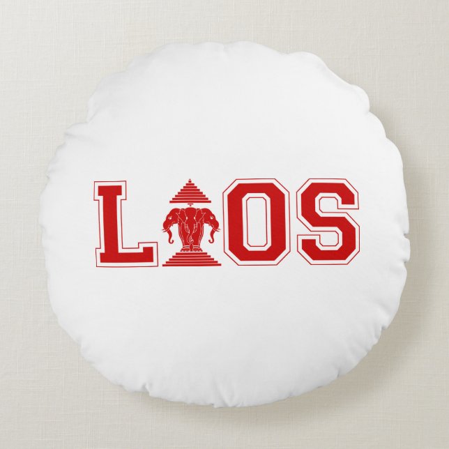 LAOS UNIVERSITY ROUND PILLOW (Front)