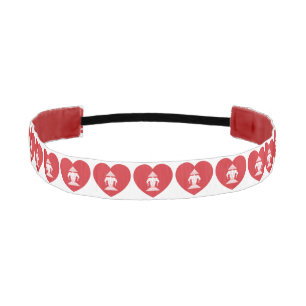 Laotian Erawan 3 Headed Elephant Heart Flag Athletic Headband