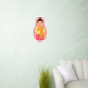 Laotian (Pink) Matryoshka Wall Decal