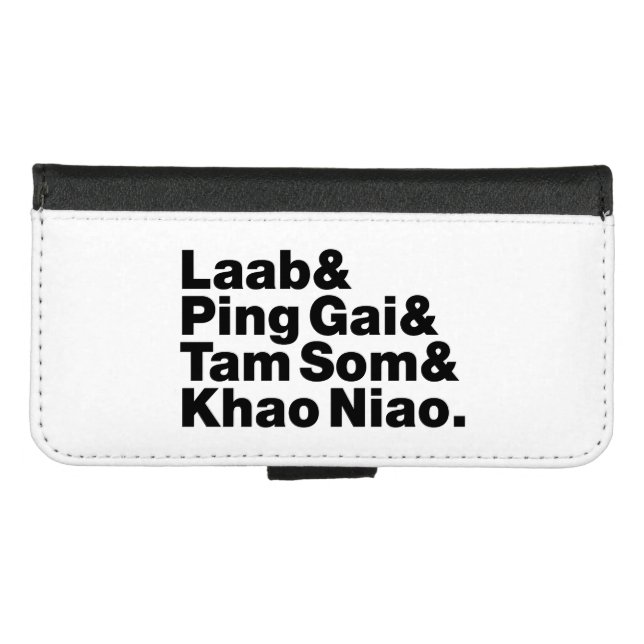 Laotian Street Food iPhone Wallet Case (Front (Horizontal))