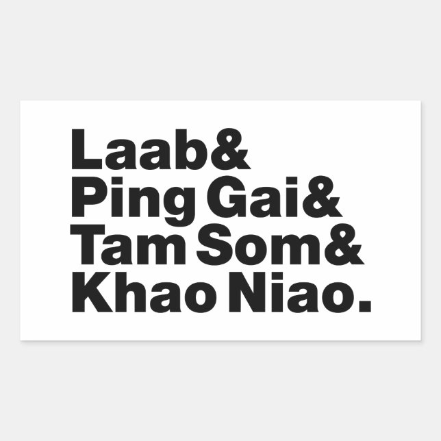 Laotian Street Food Rectangular Sticker (Front)