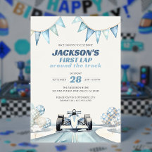 Lap Around The Track Race Car 1st Birthday