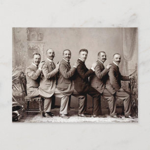 Lap Dancing Victorian Gents Postcard