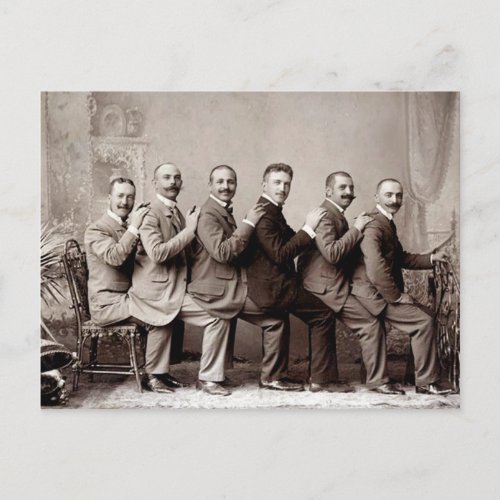 Lap Dancing Victorian Gents Postcard