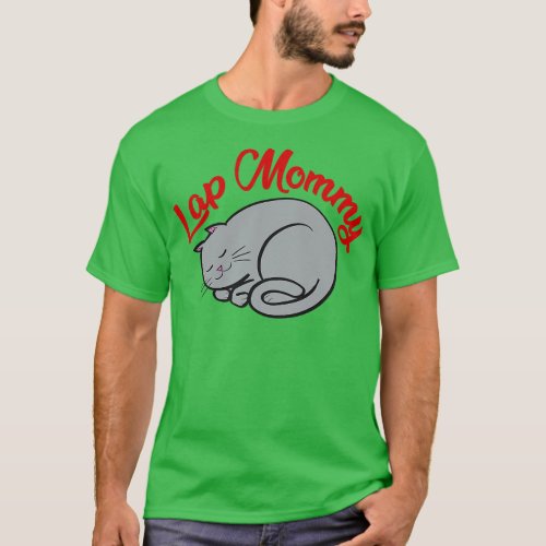 Lap Mommy grey cat T_Shirt