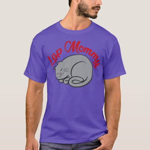 Lap Mommy grey cat T_Shirt