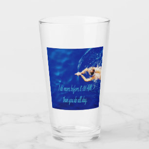 Lap Swimming Swim Team Motivational Inspirational Glass