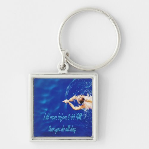 Lap Swimming Swim Team Motivational Inspirational Keychain