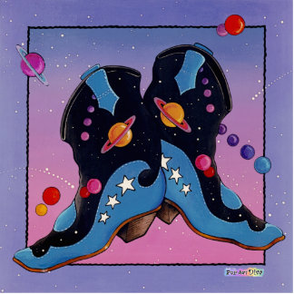 Lapel Pin, Broach - Midnight Cowboy Boots Statuette