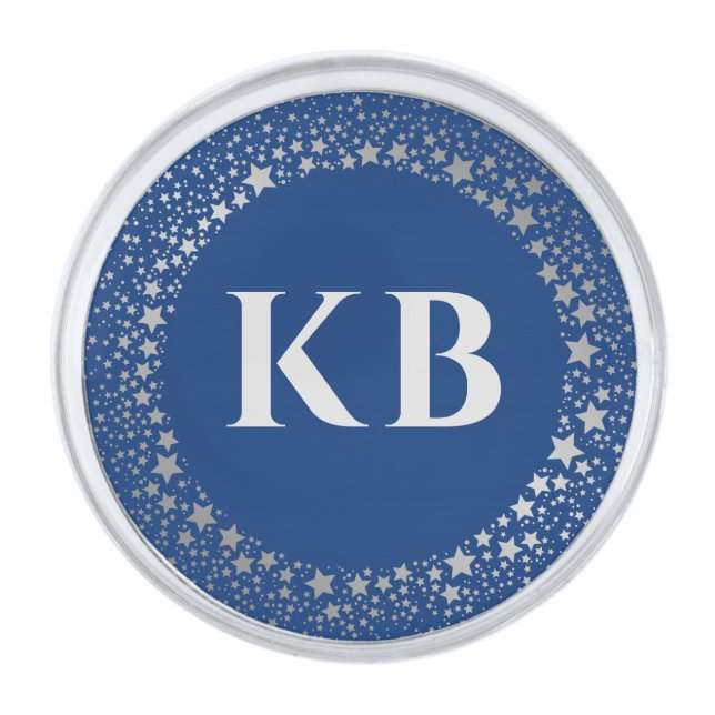 Lapel Pin Petite Stars Monograms (Front)
