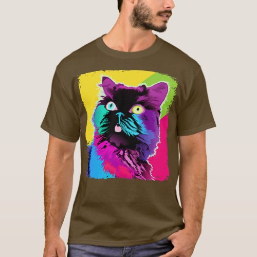 LaPerm Art Cat Lover Gift T_Shirt