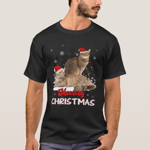 Laperm Cat Owner Christmas Xmas Cat Lover T_Shirt