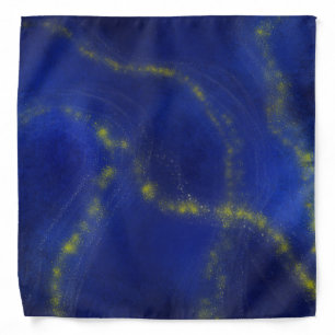Lapis Blue and Gold Bandana