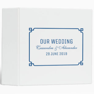 Lapis Blue Deco Chic Wedding Binder