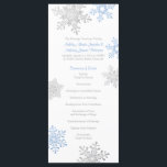 Lapis Blue Silver Snowflake Winter Wedding Program<br><div class="desc">You can personalize all the text on these lapis blue and silver grey (gray) winter snowflake personalized affordable wedding programs. The design features a bold, modern lapis blue and silver gray snowflakes. NOTE: This is a flat printed design without any raised or 3D embellishments. This is a great inexpensive wedding...</div>