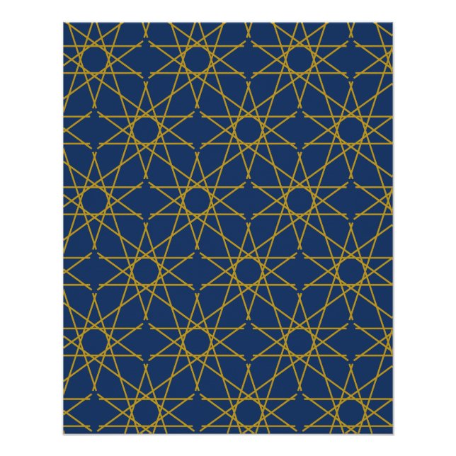 Lapis Gold Geometry Poster (Front)