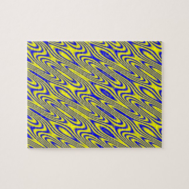 Lapis Lasuli Swirlies Difficult Puzzle (Horizontal)