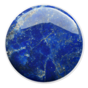 Lapis Lazuli Blue Gemstone Pattern Ceramic Knob