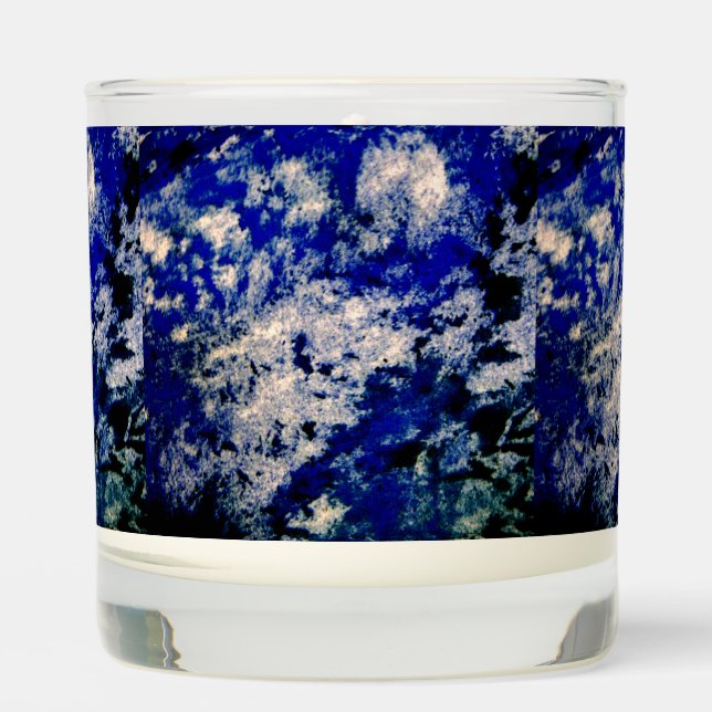 Lapis Lazuli Design  Scented Candle (Front)