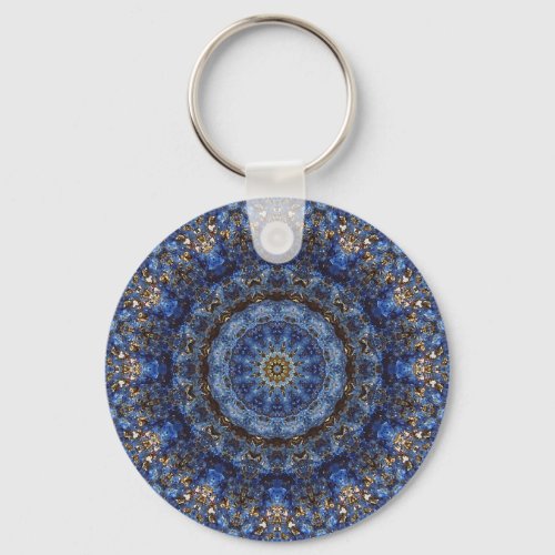 Lapis Lazuli Laminate Mandala keychain