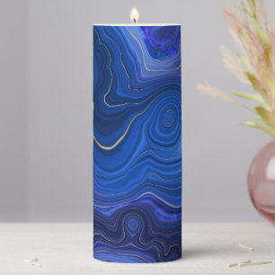 Lapis Lazuli Pillar Candle