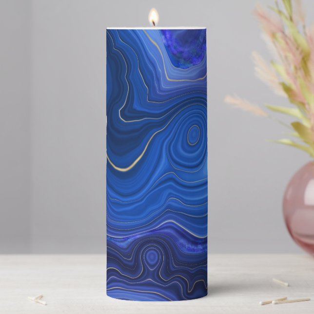 Lapis Lazuli Pillar Candle (In Situ)