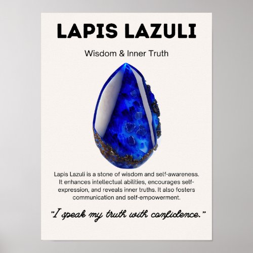 Lapis Lazuli Stone Crystal Meaning Poster