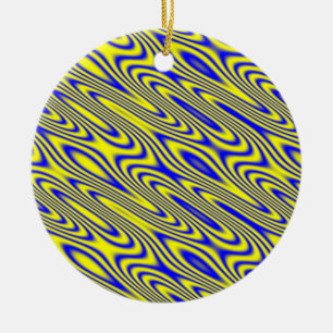 Lapis Lazuli Swirlies Abstract Pattern Ceramic Ornament