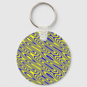 Lapis Lazuli Swirlies Abstract Pattern Keychain