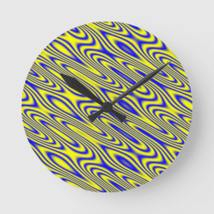 Lapis Lazuli Swirlies Abstract Wall Clock