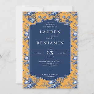 Lapis Rose Wedding Invitation