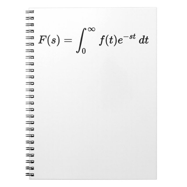 Laplace transform equation, math basics notebook (Front)