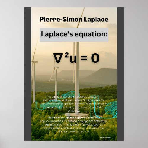 Laplaces Equation Math and Physics Poster